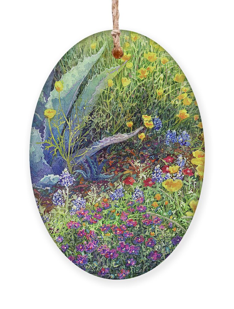 Garden Ornament featuring the painting Gardener's Delight by Hailey E Herrera