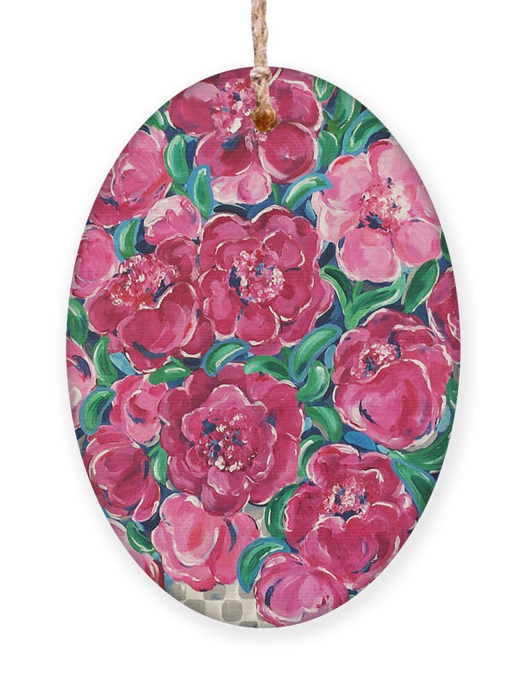 Floral Art Ornament featuring the painting Gathering by Beth Ann Scott