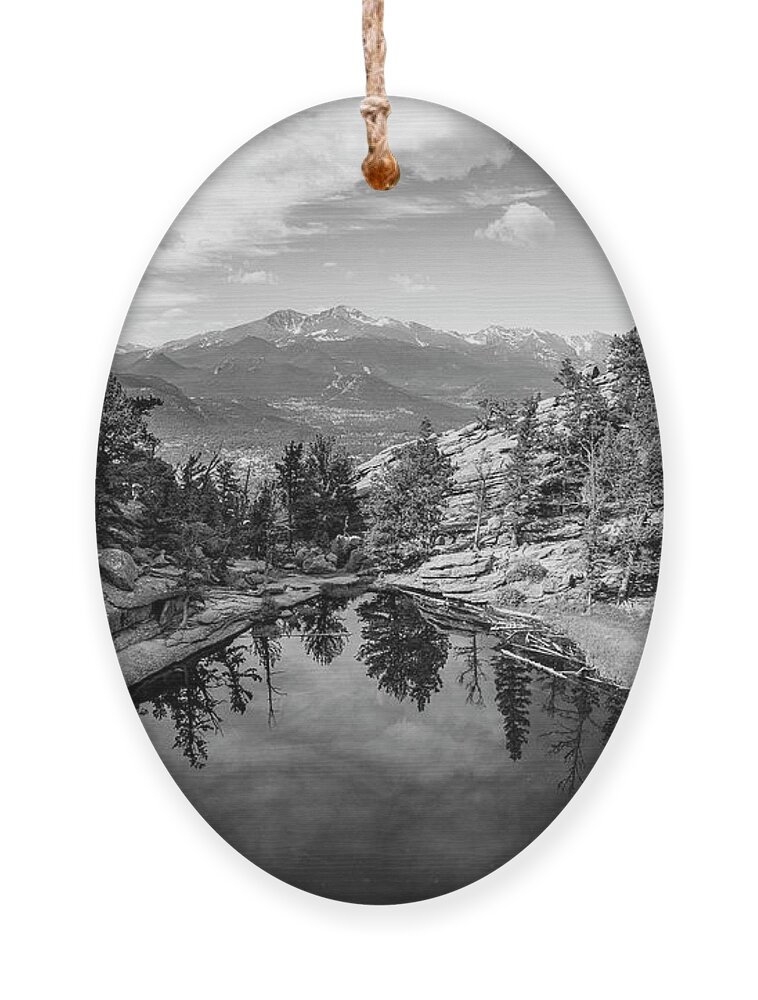 Gem Lake Ornament featuring the photograph Gem Lake Black and White by Aaron Spong
