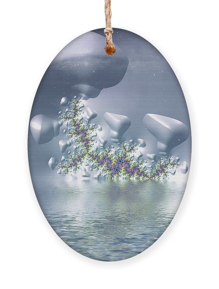 Fractal Ornament featuring the digital art Ghost Ship by Elaine Teague