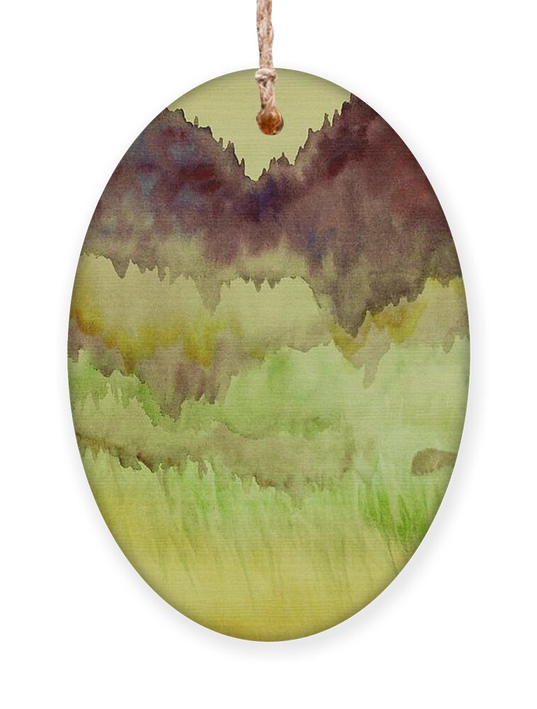 Kim Mcclinton Ornament featuring the painting Gilded Morning by Kim McClinton