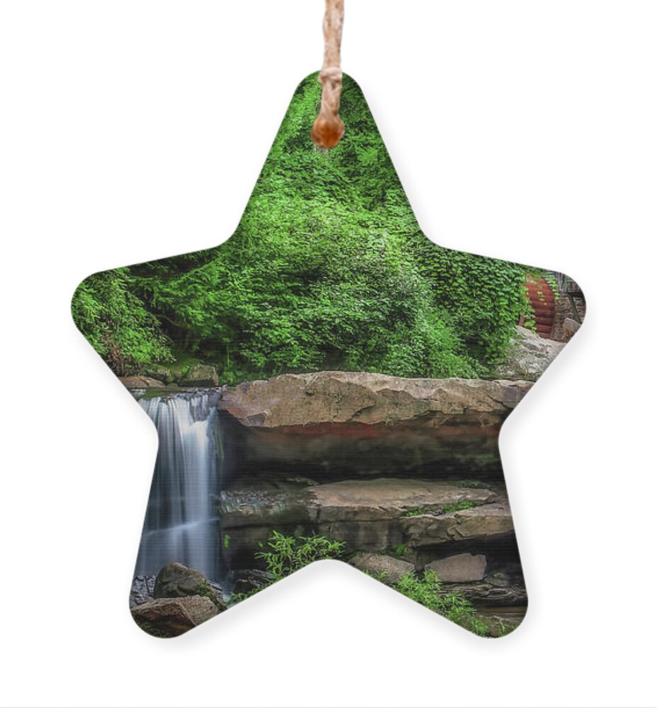 Glade Creek Ornament featuring the photograph Glade Creek Grist Mill II by Shelia Hunt