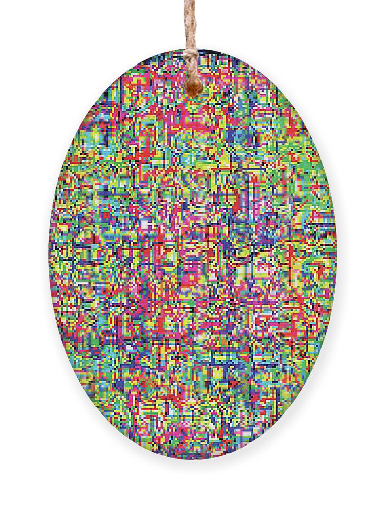 Pixel Ornament featuring the digital art Glitch Number 6 by Cu Biz