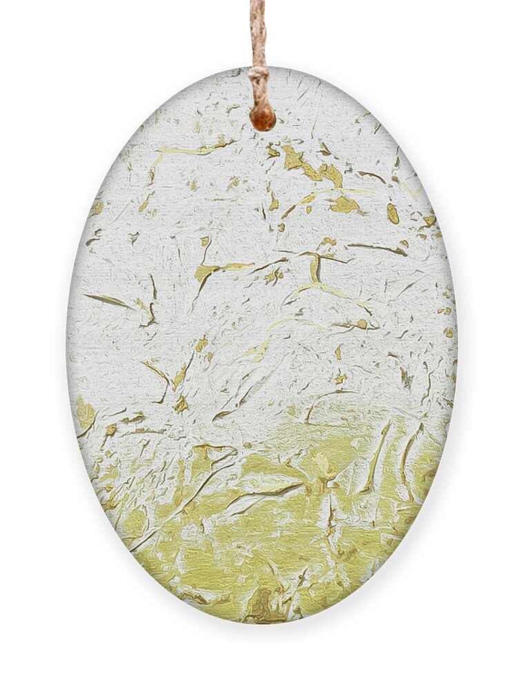 Abstract Ornament featuring the painting Gold of the Land by Linda Bailey