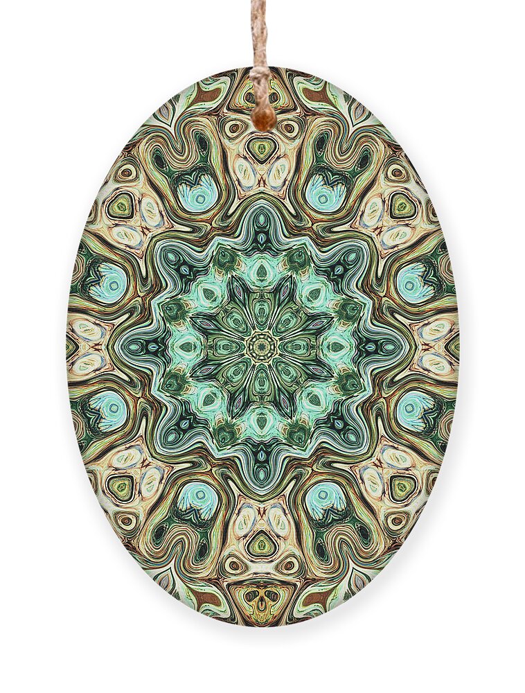 Mandala Ornament featuring the digital art Golden Mandala by Phil Perkins