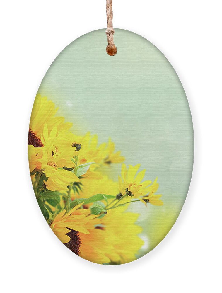 Fall Ornament featuring the photograph Golden Symphony by Anastasy Yarmolovich
