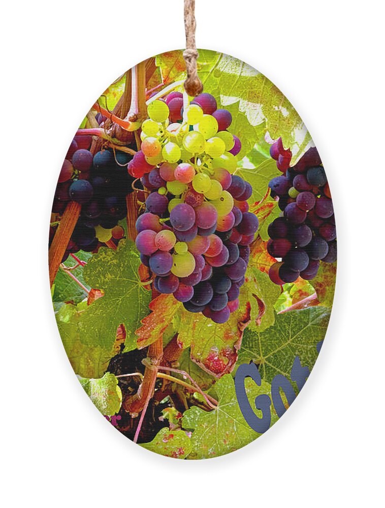 Grapes Ornament featuring the photograph Got Wine? by Barbara Snyder