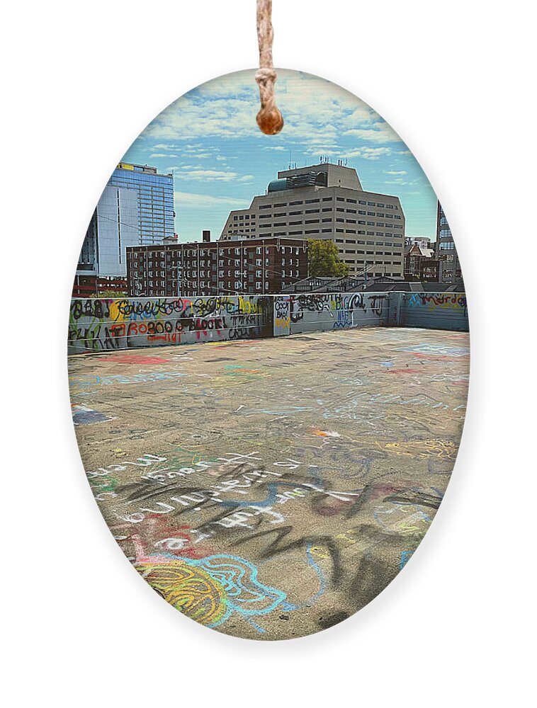 Graffiti Ornament featuring the photograph Graffiti on the Top Deck by Lee Darnell
