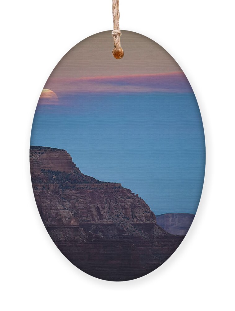 Grand Canyon Ornament featuring the photograph Grand Canyon Full Moon by Susie Loechler