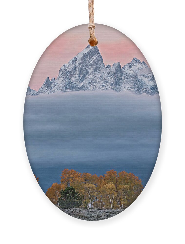 Grand Tetons Ornament featuring the photograph Grand Teton Color by Wesley Aston