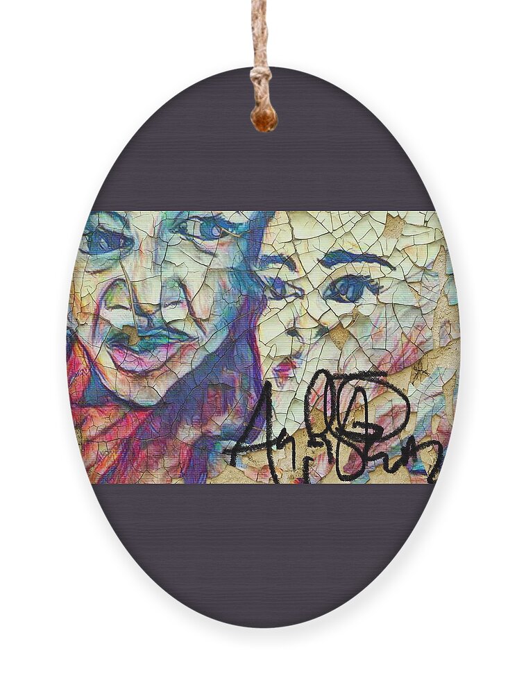  Ornament featuring the painting Grandma by Angie ONeal
