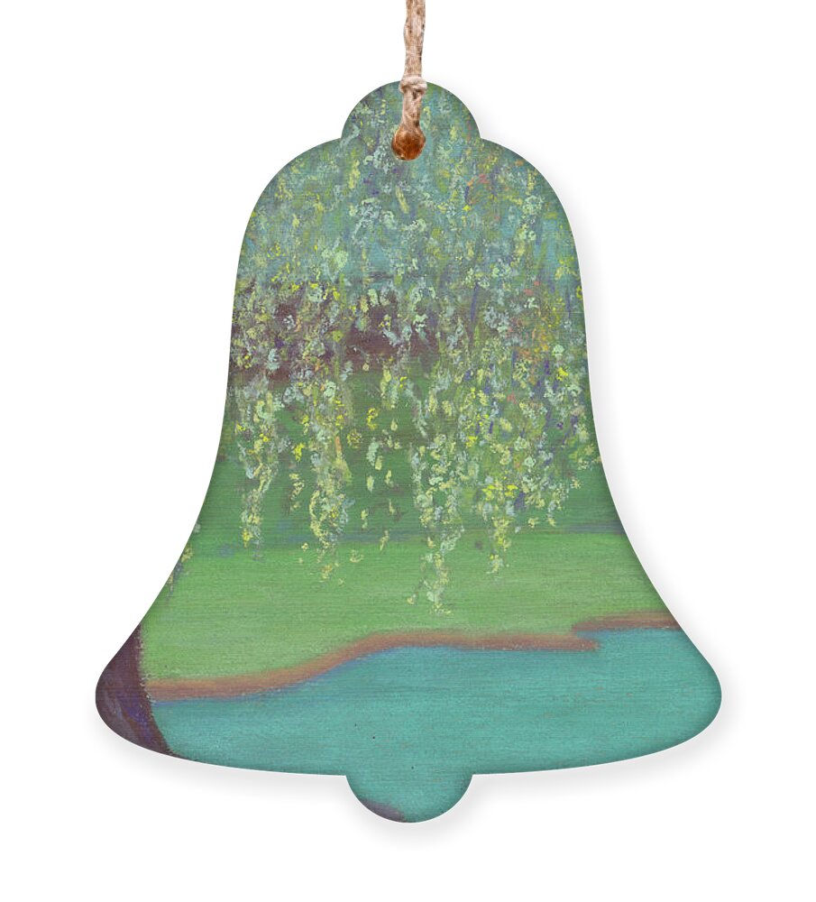 Willow Tree Ornament featuring the pastel Grandmother Willow by Anne Katzeff