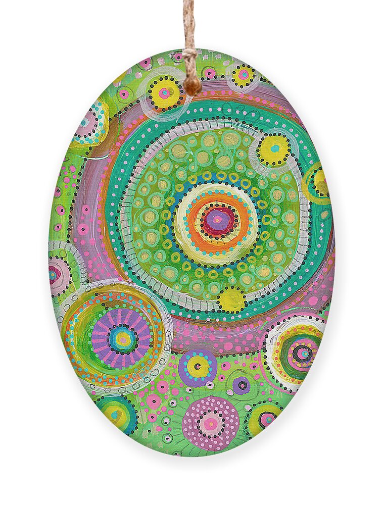 Circles Painting Ornament featuring the painting Gratitude by Tanielle Childers
