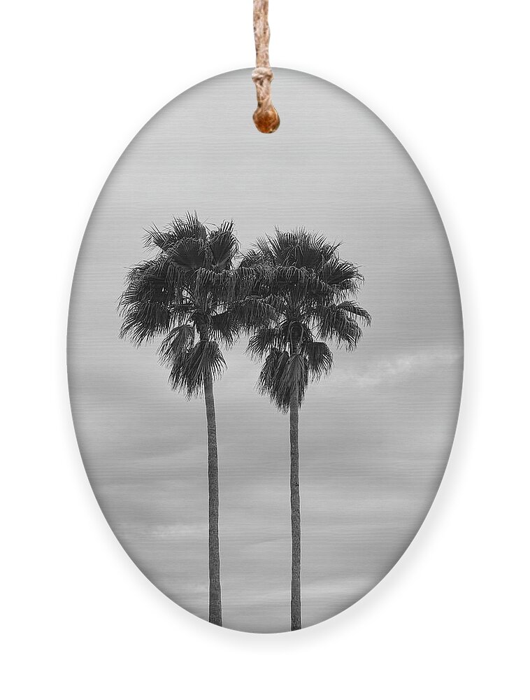 Sky Ornament featuring the photograph Gray Sky Palms by Robert Wilder Jr