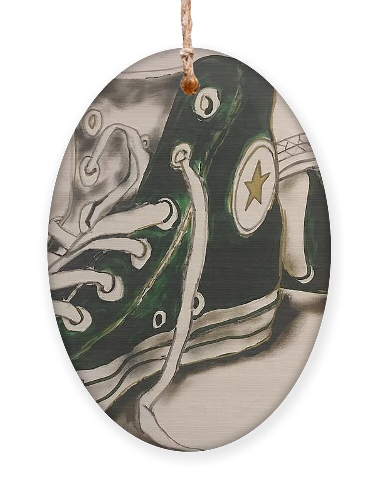  Ornament featuring the mixed media Green by Angie ONeal
