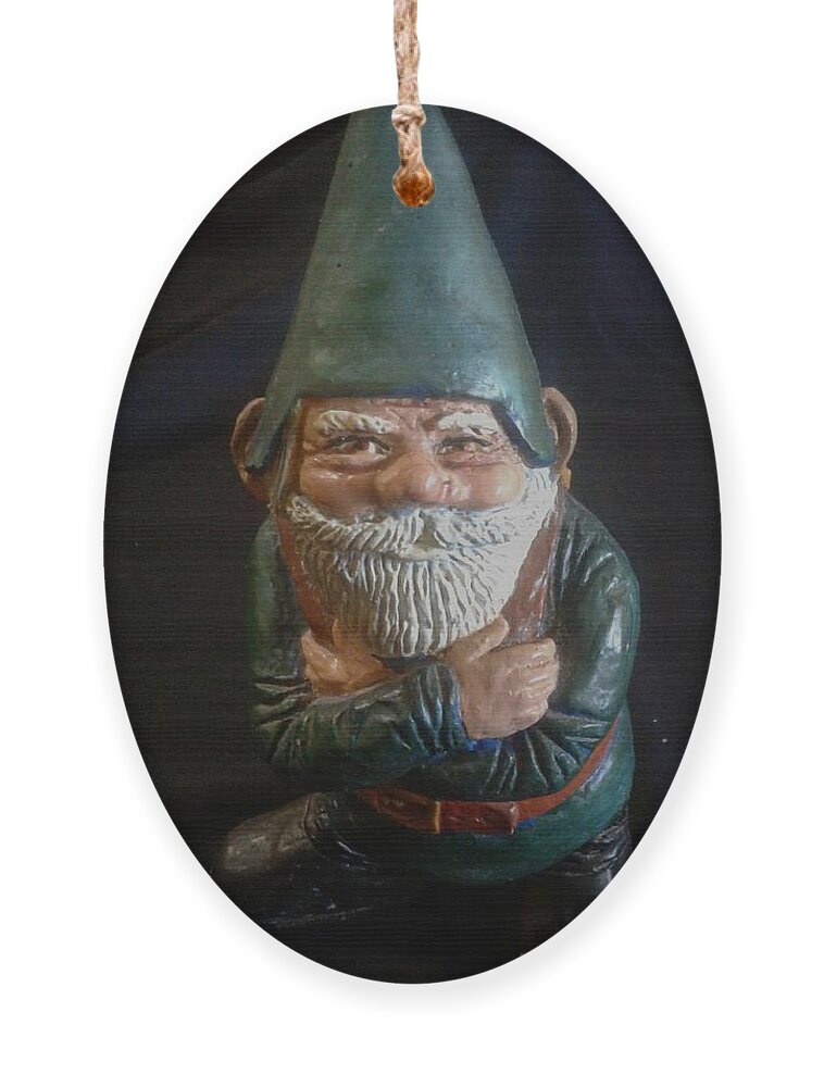  Ornament featuring the painting Green Gnome by James RODERICK