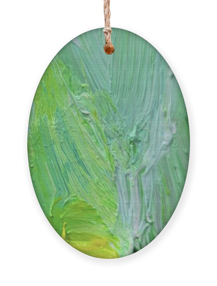 Paint Ornament featuring the painting Green Paint by Joe Roache