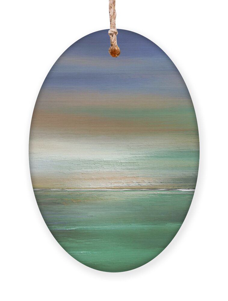 Abstract Ornament featuring the painting Green Sea by Sannel Larson