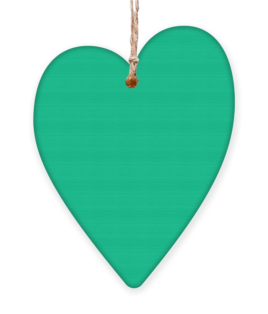 Green Ornament featuring the digital art Green Solid Color match for Love and Peace Design by Delynn Addams