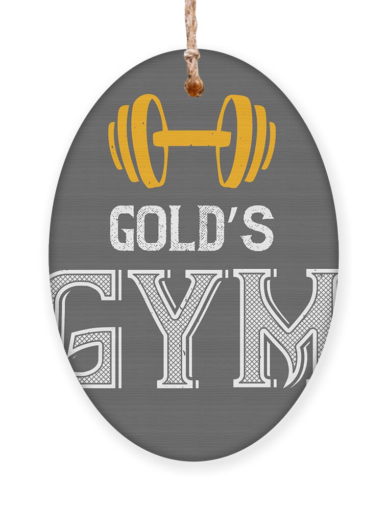 Gym Lover Gift Gold's Gym Workout Ornament by Jeff Creation - Pixels