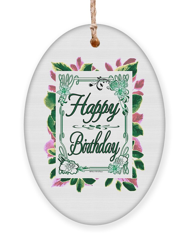 Happy Ornament featuring the digital art Happy Birthday Everyone Born in May by Delynn Addams