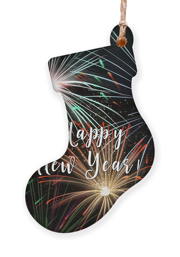 Party Ornament featuring the digital art Happy New Year by Amy Dundon