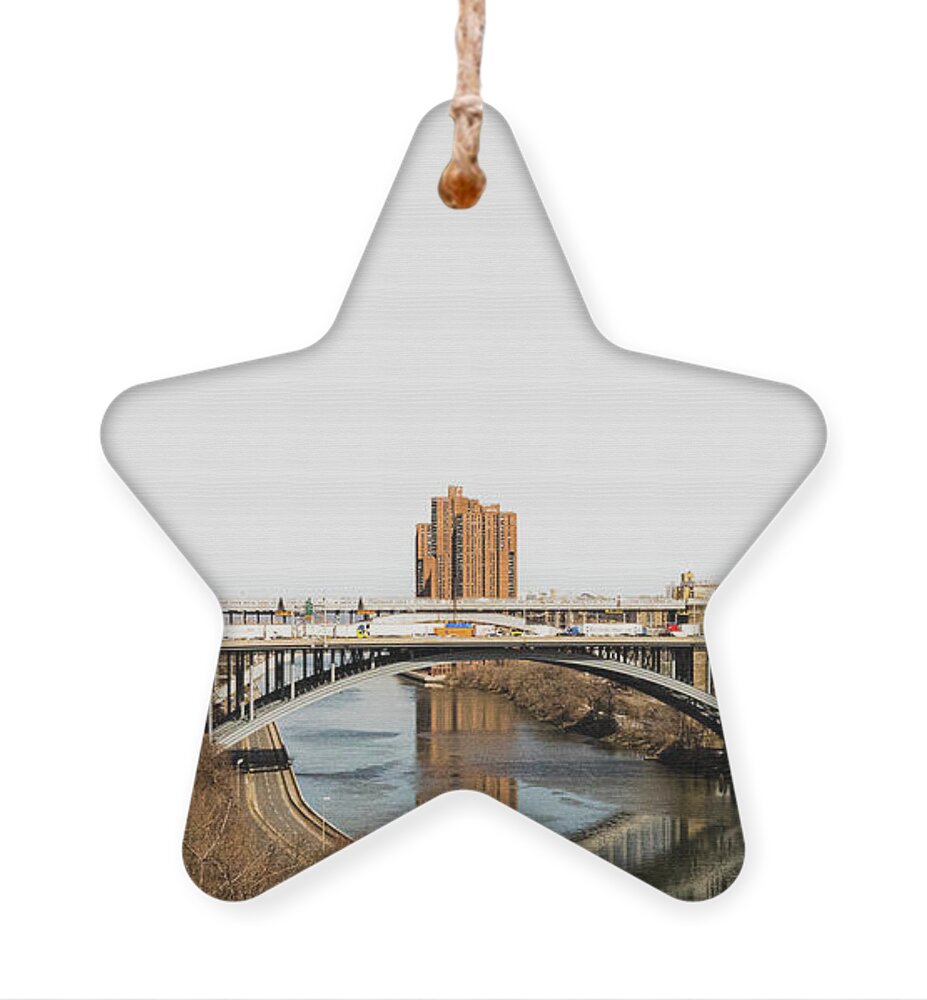 Harlem River Ornament featuring the photograph Harlem River by Cole Thompson