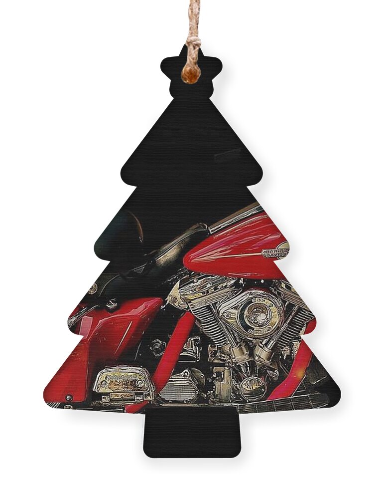Harley Davidson Ornament featuring the photograph Harley Davidson Time by John Anderson