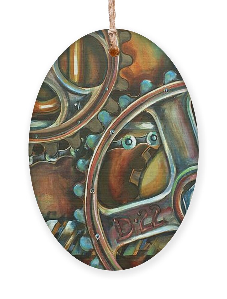 Mechanical Ornament featuring the painting Harmony 9 by Michael Lang