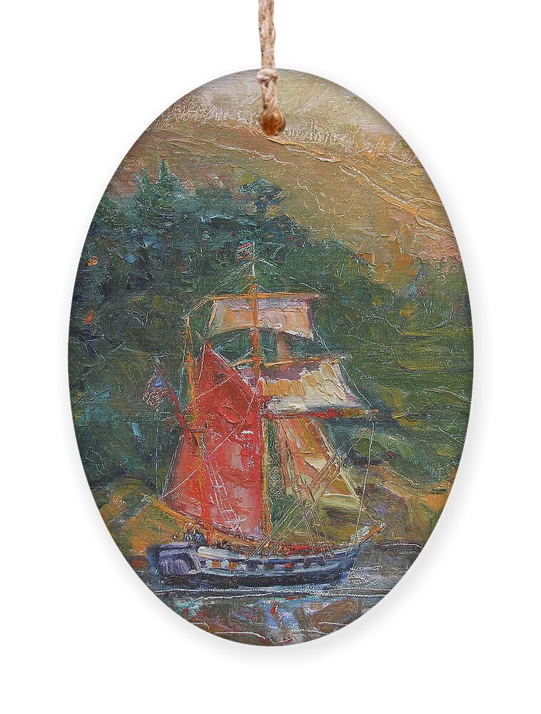 Hawiian Chieftain Ornament featuring the painting Hawiian Chieftain by John McCormick
