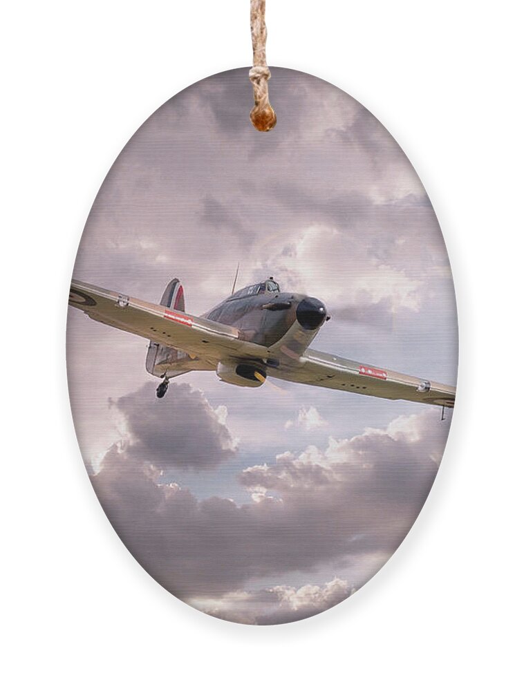 Hawker Hurricane Ornament featuring the digital art Hawker Hurricane by Airpower Art
