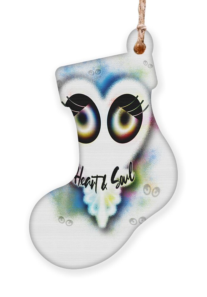 Heart And Soul Ornament featuring the digital art Heart and Soul Ghostly Impression Good Spirited by Delynn Addams