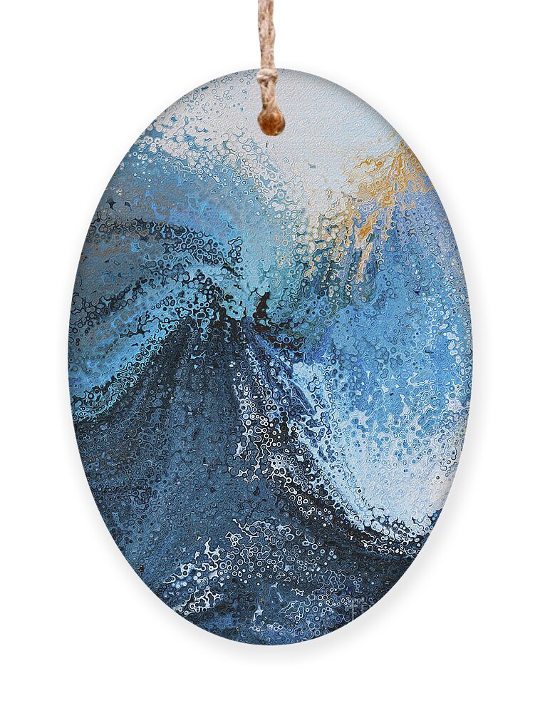 Blue Ornament featuring the painting Hebrews 10 23. Hold Fast. by Mark Lawrence