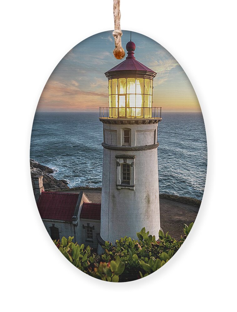 Beach Ornament featuring the photograph Heceta Head Lighthouse by Rudy Wilms