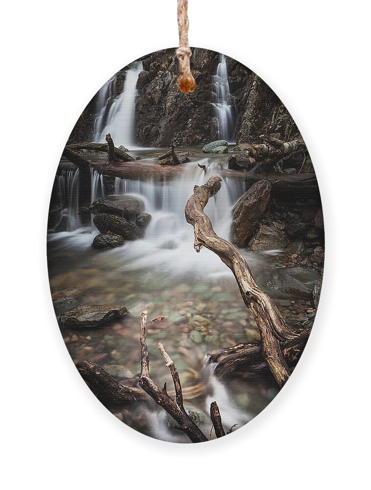 Waterfall Ornament featuring the photograph Hidden Waterfall by Anita Nicholson