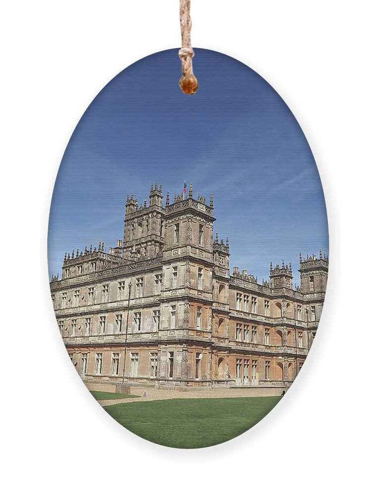 Highclere Castle Ornament featuring the photograph Highclere Castle aka Downton Abbey by Joe Schofield
