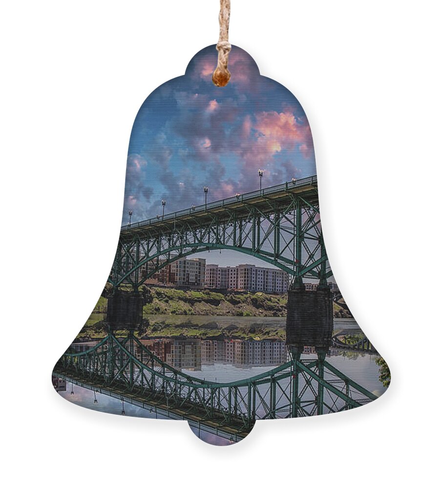 Knoxville Ornament featuring the photograph Historic Gay Street Bridge at Knoxville by Shelia Hunt