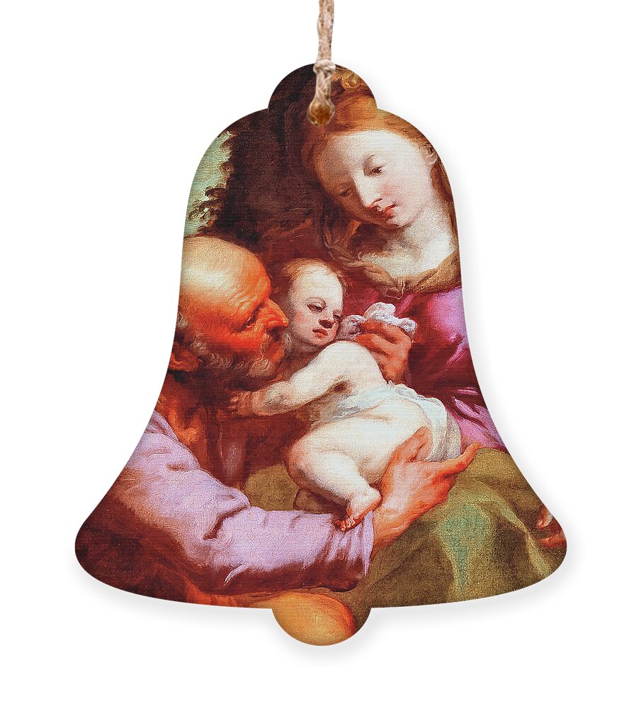 Nativity Ornament featuring the photograph Holy Family Outdoor by Munir Alawi