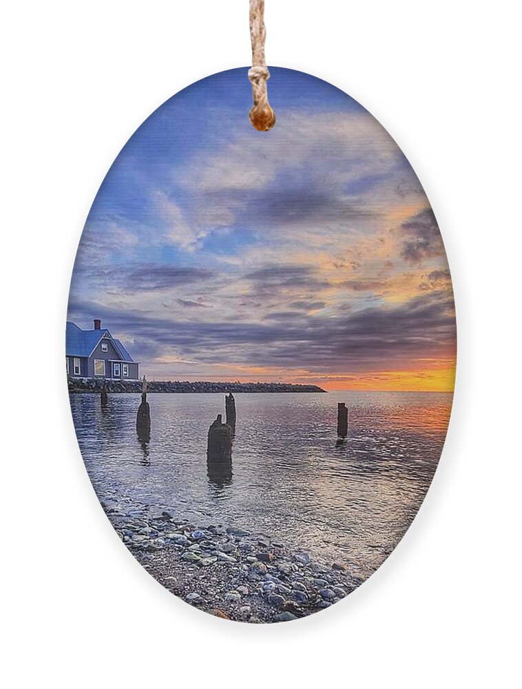 Sunset Ornament featuring the photograph Home of the Terrapin King by Dark Whimsy