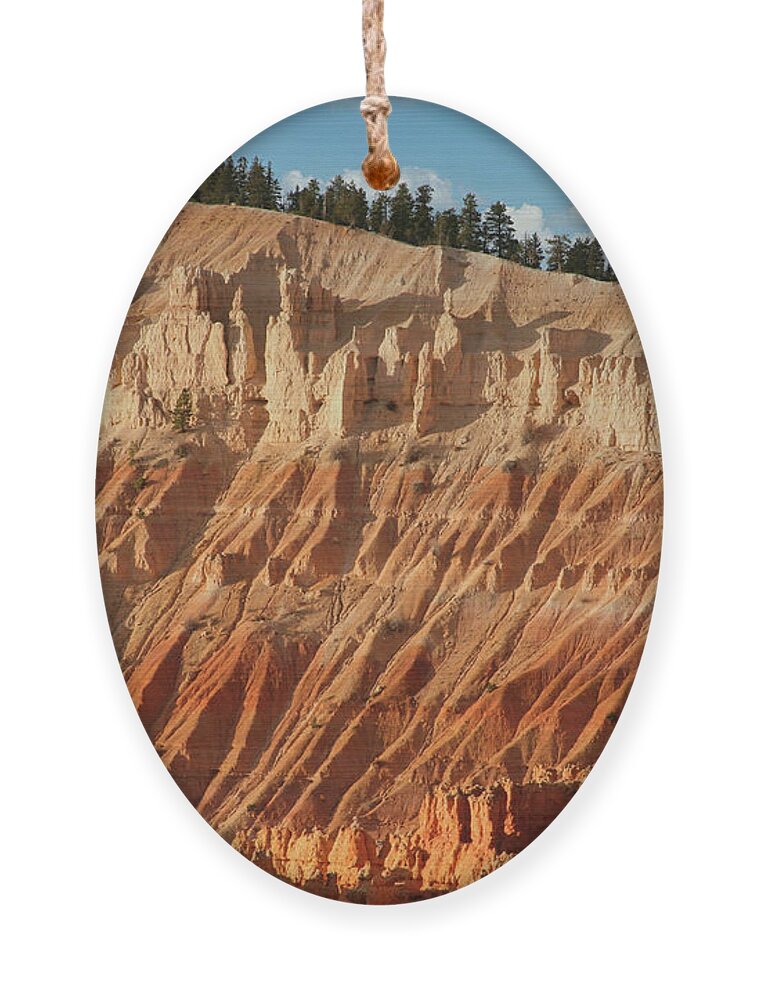 Trees Ornament featuring the photograph Hoodoos Bryce Canyon Utah Color by Chuck Kuhn