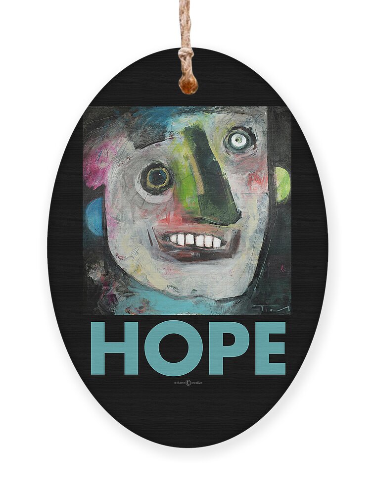 Shepard Fairey Ornament featuring the painting HOPE parody poster by Tim Nyberg
