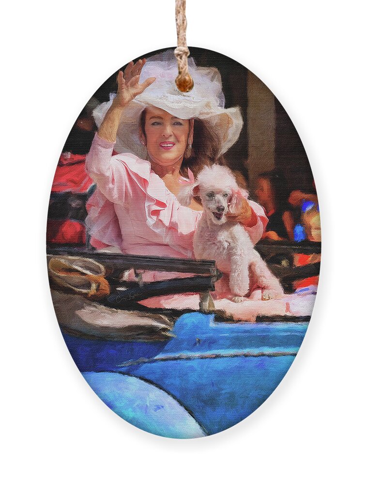 Cody Ornament featuring the photograph Hope Sheets in Parade by Craig J Satterlee