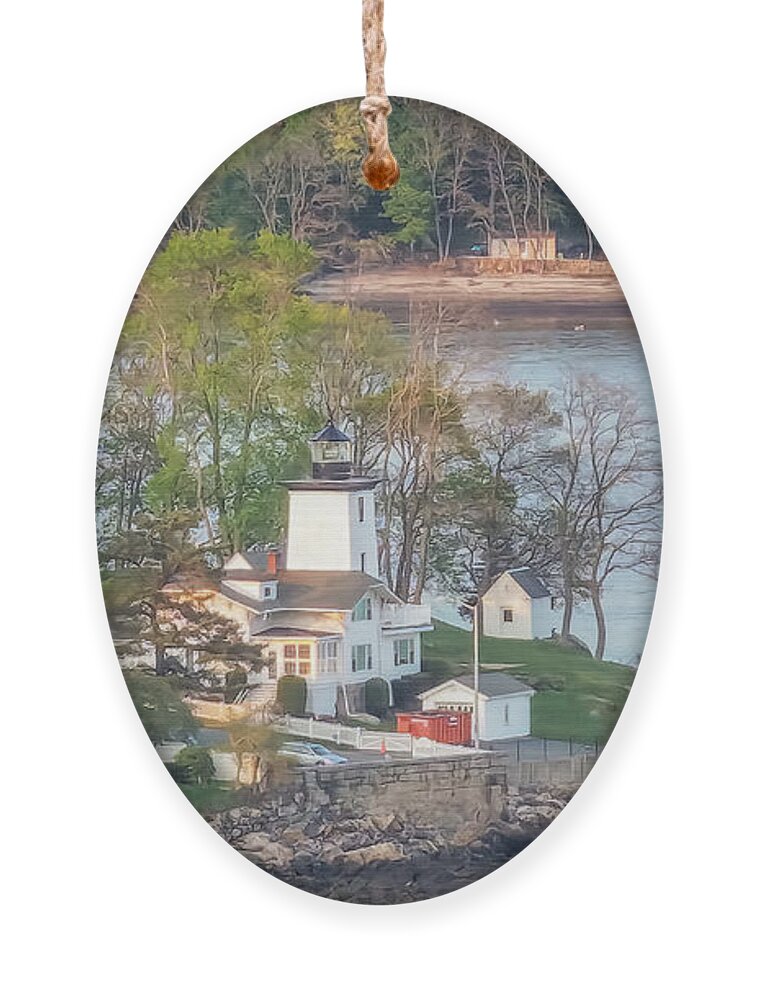Beverly Ma Ornament featuring the photograph Hospital Point Lighthouse on Beverly Harbor by Jeff Folger