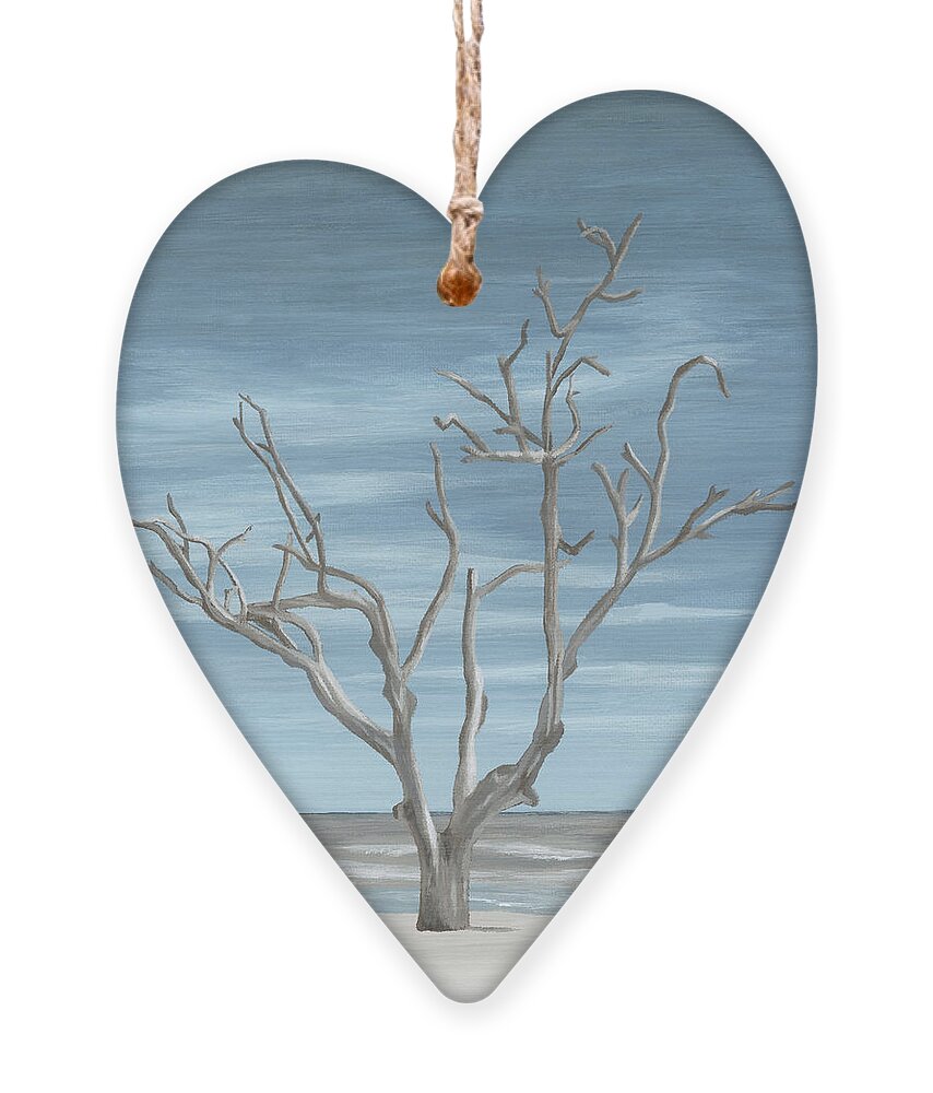Baby Blue Ornament featuring the painting Hunting Island by Rachel Elise