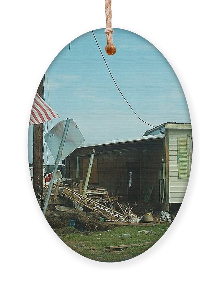  Ornament featuring the photograph Hurricane Katrina Series - 7 by Christopher Lotito