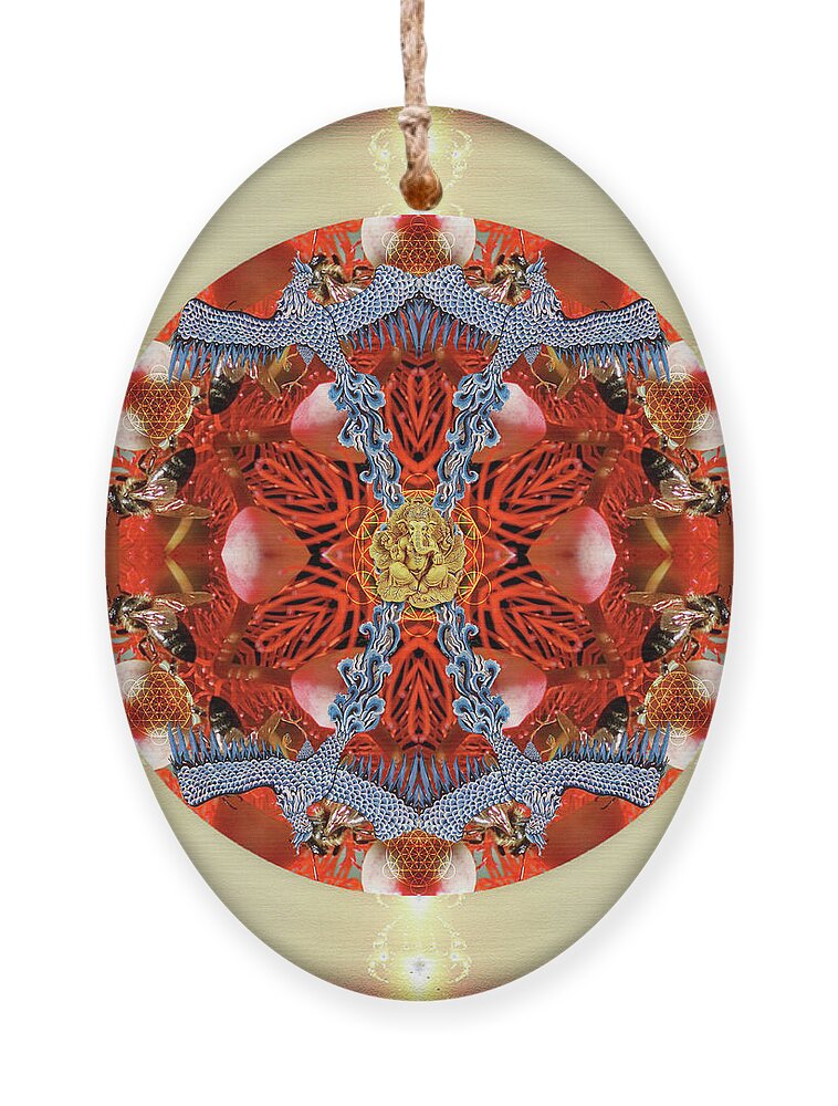 Phoenix Ornament featuring the digital art I AM Becoming by Alicia Kent