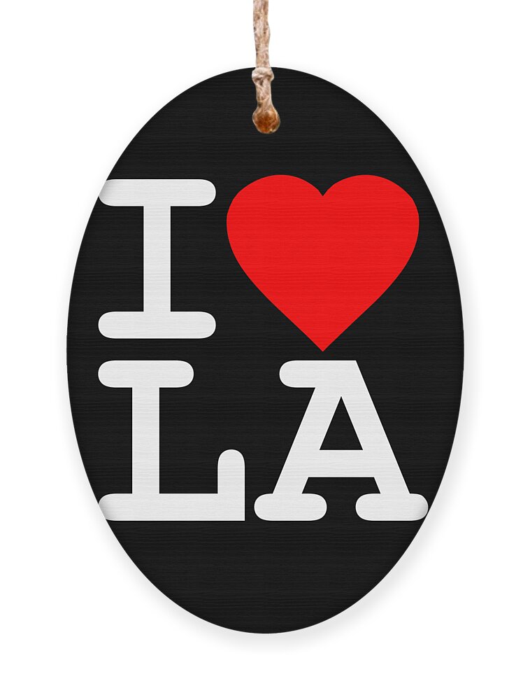 California Ornament featuring the digital art I Love LA Los Angeles by Flippin Sweet Gear