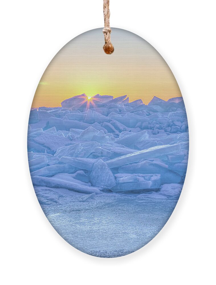 Door County Ornament featuring the photograph Ice Shoves on Green Bay by Paul Schultz