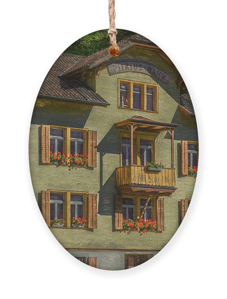 Switzerland Ornament featuring the photograph Iconic Swiss Style by Marcy Wielfaert