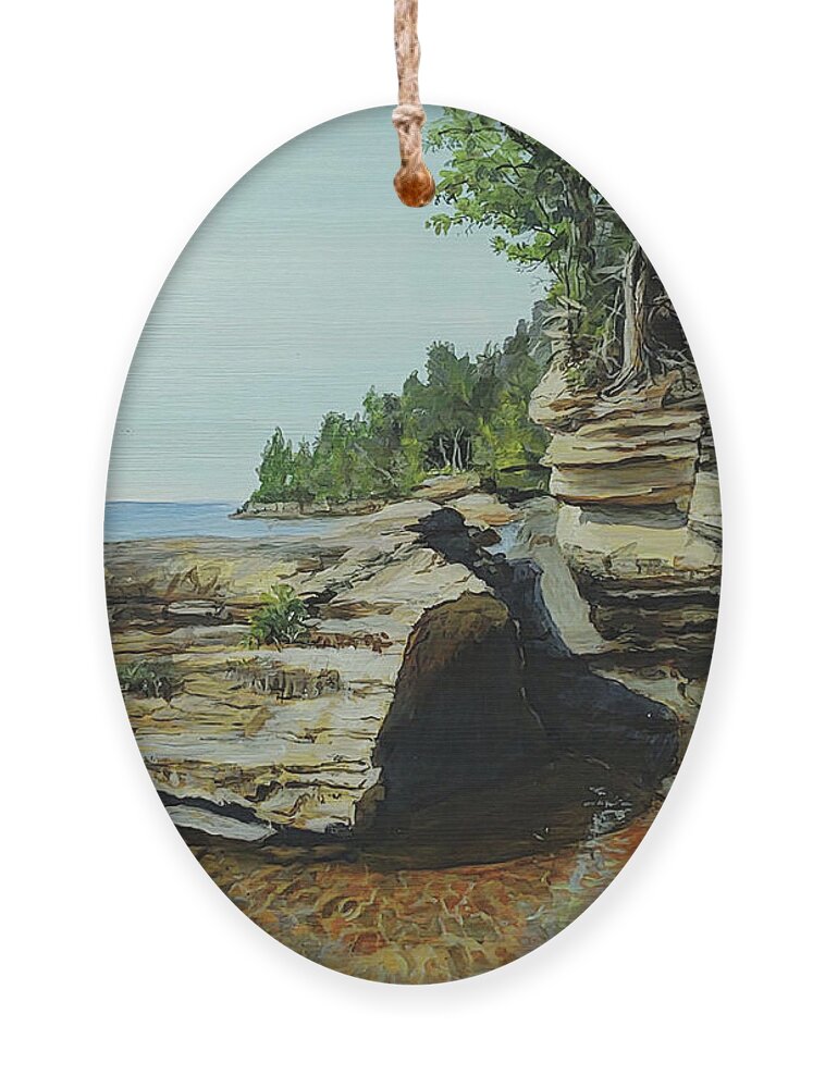 Copper Harbor Ornament featuring the painting In Search Of Memories by William Brody